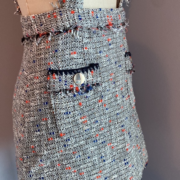 Zara tweed skirt with suspenders size S - Picture 5 of 9